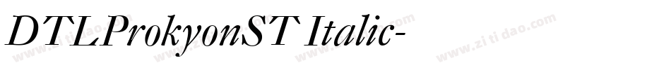 DTLProkyonST Italic字体转换